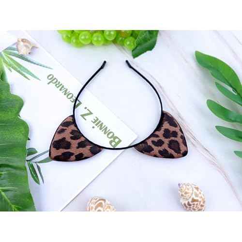 Bonnie Z. Leonardo Fashion Leopard Pattern Cat Ears Headband Brown