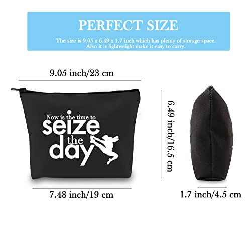 GJTIM TV Show Inspired Now is The Time to Seize The Day Musical Theatre Makeup Cosmetic Bag(Seize The Day Black)