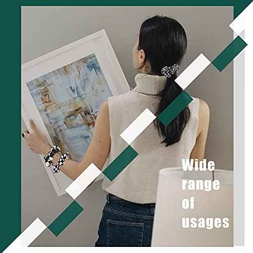 12 Pieces Checkered Scrunchies Hair Ties - Christmas Buffalo Plaid Elastic Ponytail Holders in Black and White for Girls and Women