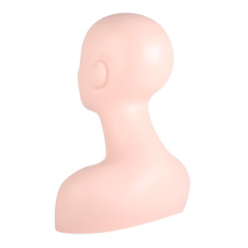 YFSAN Esthetics Mannequin Head with Shoulders, Multi Function Massage Makeup Practice Soft Mannequin Head Model Wig Hat Display