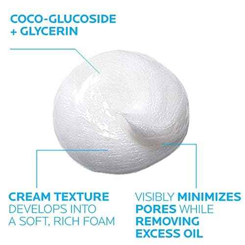 La Roche-Posay Effaclar Deep Cleansing Foaming Facial Cleanser, Cream Cleanser & Daily Face Wash for Oily Skin & Acne Prone Skin to Minimize Look of Pores