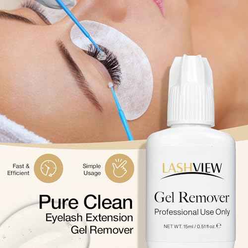 LASHVIEW Sensitive Lash Remover for Lash Extensions - Clear Eyelash Extension Remover Gel 15ml