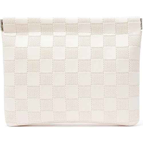 Leather Pocket Cosmetic Bag for Purse,Coin Purse Lipstick Cosmetic Accessories Organizer, Travel Kit Storage Pouch,Waterproof Portable No Zipper Self-closing Small Makeup Pouch for Women