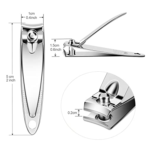 50 Pack Nail Clipper SetStainless Steel Nail Clippers Bulk£¬Portable Nail Cutter Manicure Kit Toe Nail Clippers for Women Man Adult Homeless Care