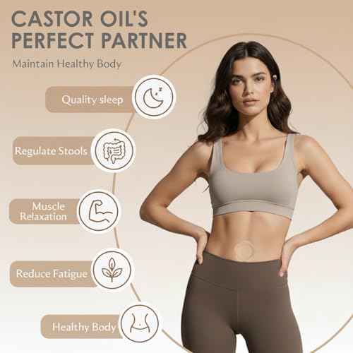 Castor Oil Belly Button Patch ? 50PCS Disposable Castor Oil Pack Wraps with Organic Cotton Pad, Leak-Proof Belly Button Patch Cover, Breathable & Skin-Friendly