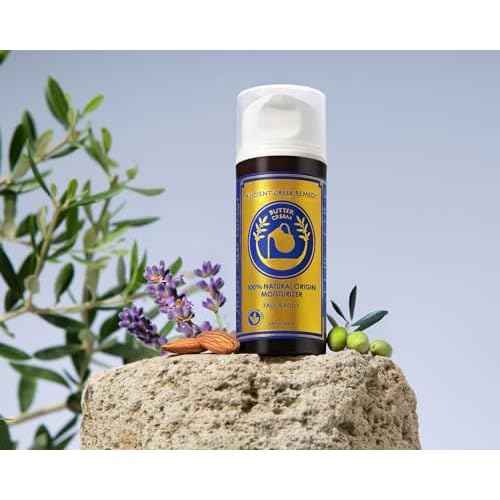Ancient Greek Remedy Anti Aging Face Moisturizer for Women - Organic Face & Body Butter Cream for Dry Skin with Almond, Jojoba, Olive, Rosehip, Vitamin E & Lavender Oil. Natural Day & Night Cream