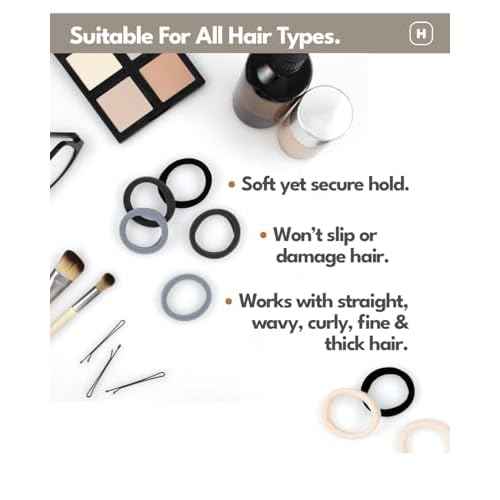 Cyndibands Seamless Hair Ties - Blonde - Gentle Hair Ties No Damage, Standard Size 1.5 Inch, Soft and Stretchy Nylon Fabric Ponytail Holders - 12 Count