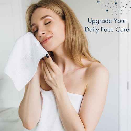 Set of 6 Luxury Wash Cloths for Your Face Viscose Bamboo & Turkish Cotton, White Wascloths