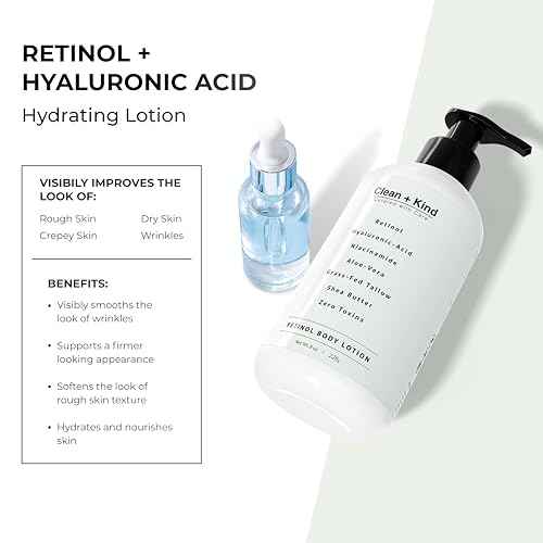 Firming Retinol Body Lotion for Wrinkles & Crepey Skin ? Anti-Aging Moisturizer with Hyaluronic Acid, Niacinamide, Aloe Vera, Shea Butter & Grass-Fed Tallow Skincare