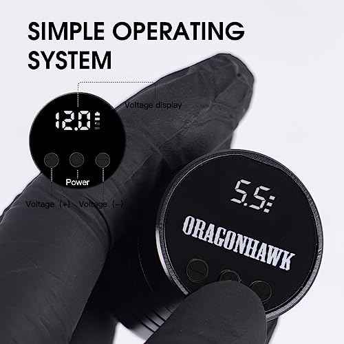 Dragonhawk Tattoo Gun Kit Wireless Tattoo Machine Beginner Tattoo Kit Complete Tattoo Pen Kit Pro Cartridges Tattoo Supplies W085D
