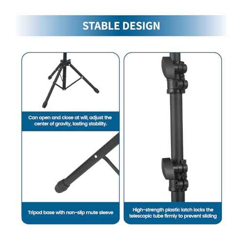 Tripartite Tattoo Armrest Stand Tripod Adjustable Height Tattoo Arm Holder Adjustable Portable Tattoo Arm Leg Rest Soft Sponge Pad for Studio Salon Tattoo Supplies, Black