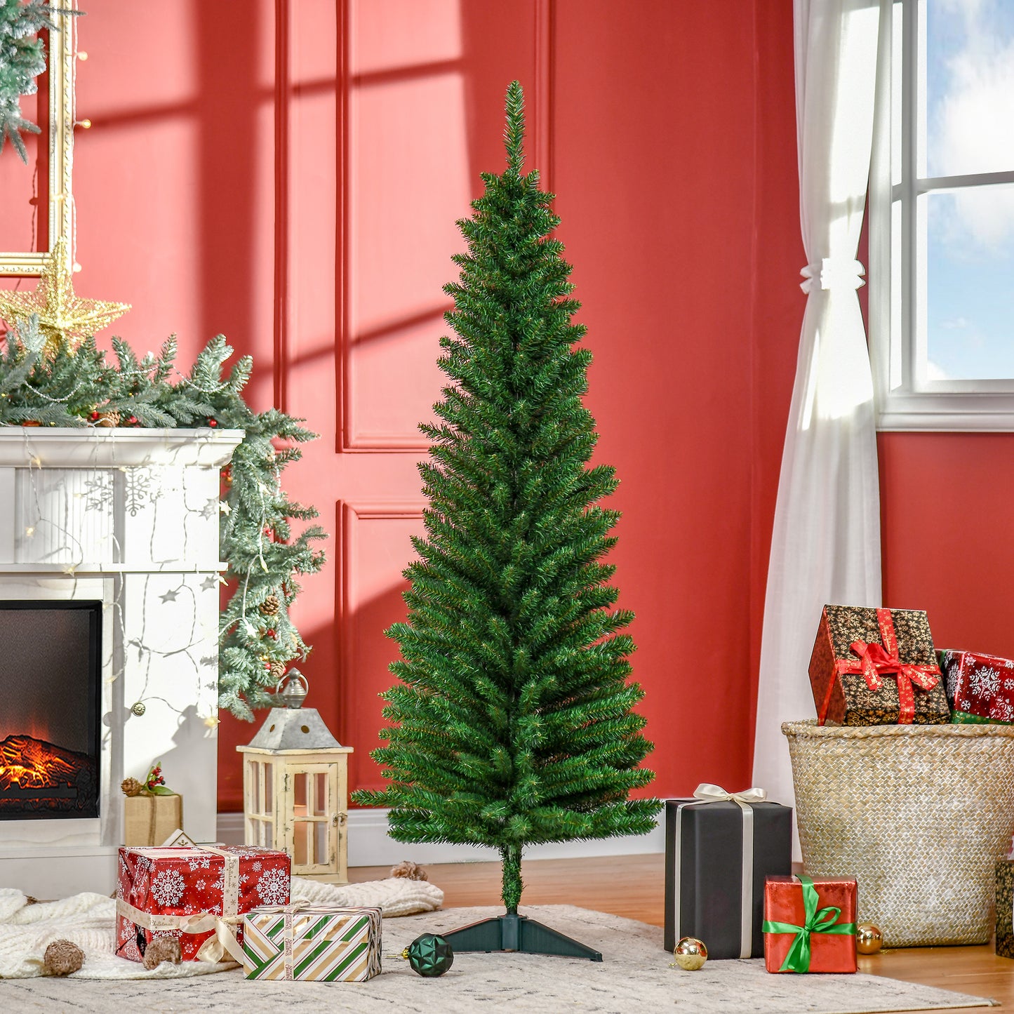 5ft Slim Artificial Christmas Tree with 294 Branch Tips - Green