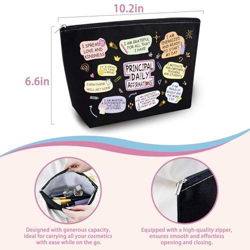 Principal Appreciation Gifts for Women Assistant Principal Gifts for Women National Assistant Principals Week Teacher Appreciation Day Birthday Retirement Daily Affirmations Makeup Bag