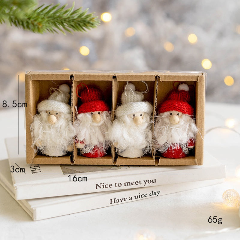 Santa Claus Felt Pendant Christmas Decoration Handmade Wool Felt Ornament
