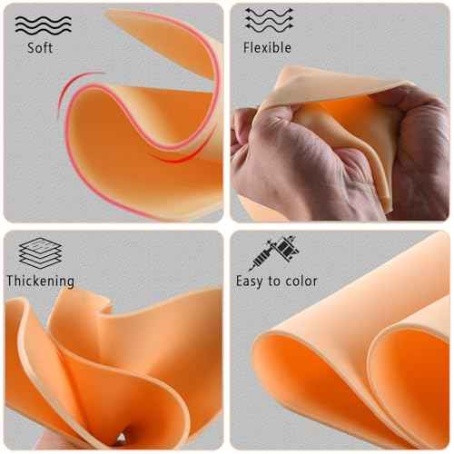 CINRA Tattoo Practice Skin with Mixed Ink Caps, 310PCS Tattoo Fake Skin and Tattoo Ink Cups Kit Including 10PCS Double Sided Skin and 300PCS Tattoo Ink Caps Cups for Tattoo Practice Tattoo Supplies