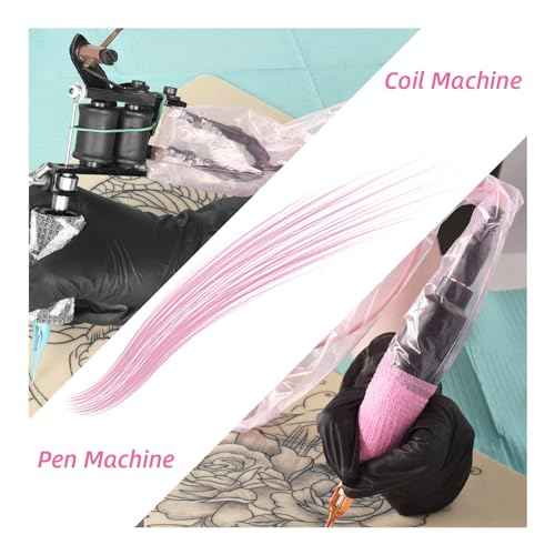 100pcs Clip Cord Sleeves Disposable Pink Tattoo Machine Gun Accessories Tattoo Supplies