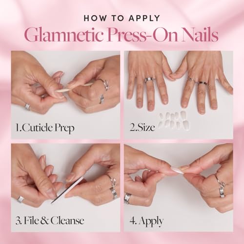 Glamnetic Super Strong Brush On Nail Glue | Brush Tip Applicator, Mess Free, Travel Friendly, Vegan | Durable & Long-Lasting | .24 fl. oz.