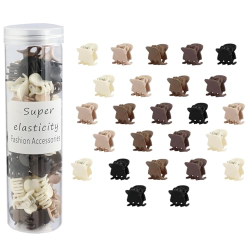 50Pcs Small Matte Hair Claw Clips, Mini Clips for Girls Women - Cute Tiny Claws for Thin Hair, Strong Grip, Neutral Color for Birthday, Christmas, Party Gifts