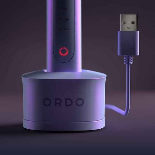 ORDO Sonic+ Electric Toothbrush for Adults, Advanced Tech, 4 Brushing Modes, Fast Rechargeable, Sonic Toothbrushes Over 4 Weeks Battery Life, Silicone Polishing Element, USB Charger, Pearl Violet