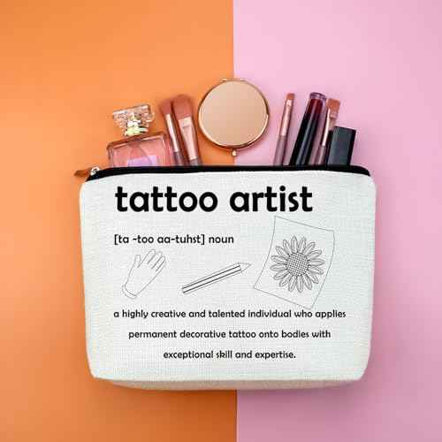 Tattoo Artist Gifts Makeup Bag Appreciation Gift For Tattooist Cosmetic Bag Tattoo Gift Tattoo Lover Gift Friendship Gift For Tattoo Lover Thank You Gift Christmas Birthday Gifts For Women Tattooist