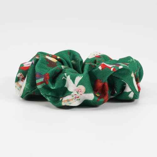 4PCS Christmas Holiday Hair Scrunchies Festive Santa Candy Cane Ponytail Holder Hair Tie Hair Accessories