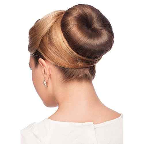 Beaute Galleria Hair Donut Bun Maker Ring Style Mesh Chignon Ballet Sock Bun (X-Large, Black)