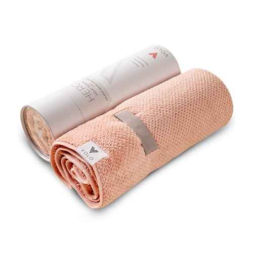 VOLO Hero Cloud Pink Hair Towel - Ultra Soft, Quick Drying, Anti Frizz & Breakage, 30% More Fabric, Snug Strap