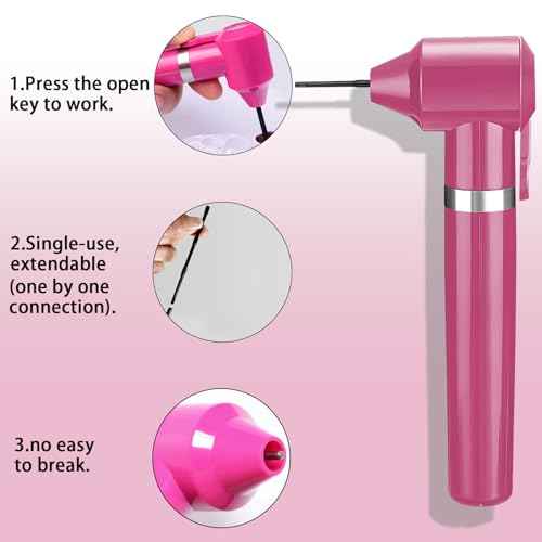 Tattoo Ink Mixer, Pigment Stirrer, Coloring Mix Machine with Ink Mixing Stick, Tattoo Pigment Mixers Machine with 100 Pcs Sticks, Electric Ink Mixer for Makeup Tattoo (Pink)