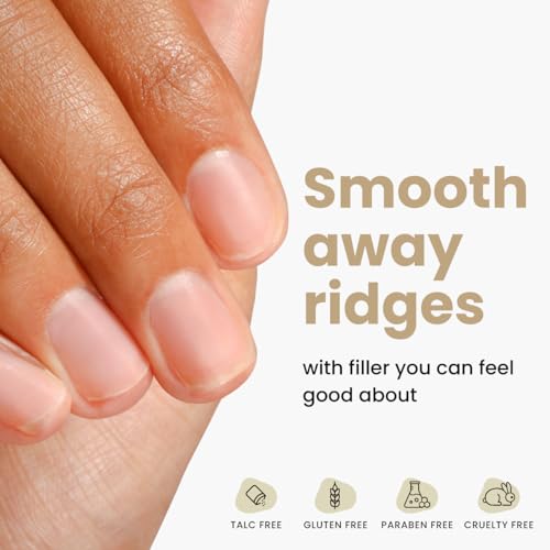 LONDONTOWN kur Nail Ridge Filler - Smoother - Strengthener - Filler for Damaged Uneven Nails - Fortifying, Self Leveling Base, Vegan, Cruelty Free, Paraben Free, 0.4 fl oz