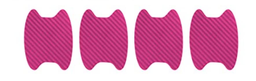 4PCS Car Door Handle Protector Sticker, Universal Carbon Fiber Anti-Scratches Auto Door Handle Protective Film, Car Door Side Paint Cover Guard Stickers Fit for Most Car（Pink/4PCS）