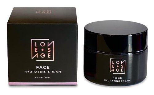 Love + Sage Vitamin-Rich Hydrating Face Cream, Whipped Oil-Based Moisture, Coconut Oil, Triglycerides, Vitamin E, Olive Squalene, Anti-Oxidant, Vegan, Cruelty-Free (Rose, Lavender, Ylang Ylang)