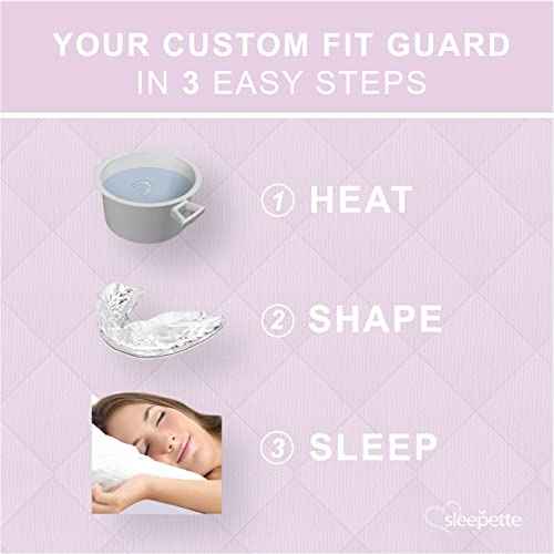 Night Guard for Women, TMJ Mouth Guard for Grinding Teeth at Night Jaw Clenching & Bruxism - Moldable Dental Night Guard for Teeth Grinding Mouth Guard for Sleep, 4 x Nightguard 2 x Sizes
