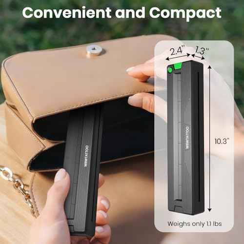 Tattoo Stencil Printer Machine,2026 Newly Upgraded Thermal Portable Wireless Bluetooth Printer,for Tattoo Artists&Beginners.with Transfer Paper and Thermal Paper,Compatible with Phone&PC