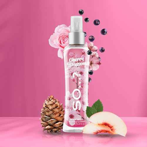 So...? Cherry Blossom Body Mist for Women - 3.5 oz Body Mist - Pack of 2