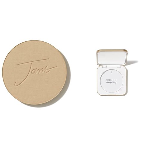 jane iredale PurePressed Base Mineral Foundation Refillable Compact Set| Semi Matte Pressed Powder with SPF | Talc Free, Vegan, Cruelty-Free