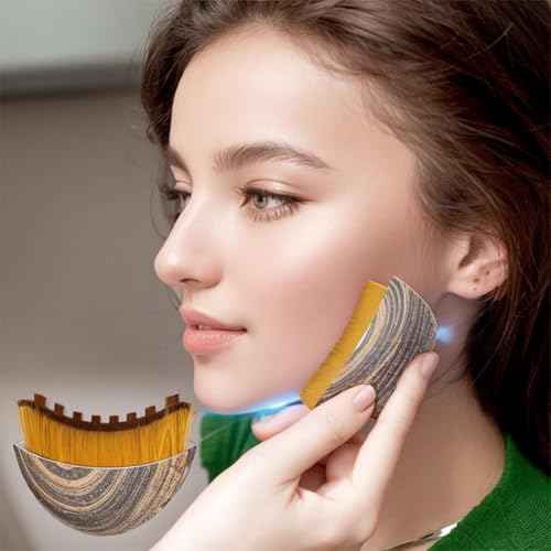 ANGEO Lymphatic Contour Face Brush ? Soft Bristle Lymphatic Drainage Massager, Facial Sculpting Tool for Chin & Jawline, Gentle Lymphatic Face Brush for Daily Skincare & Spa Treatments