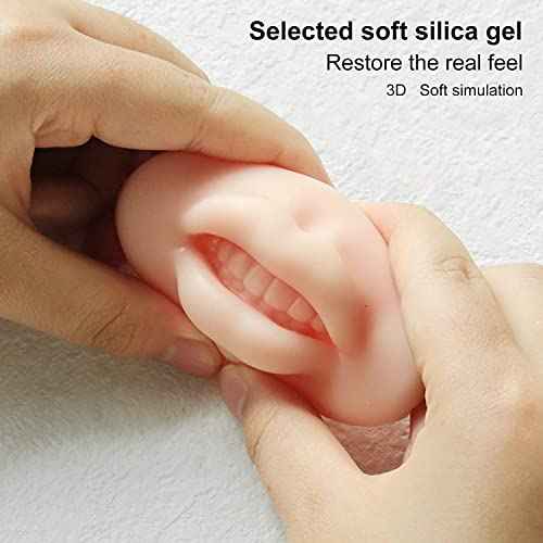 9Pcs 3D Silicone Fake Lips for Makeup Practice, Soft Silicone Lips Tattoo Practice Skins Training for Permanent Makeup