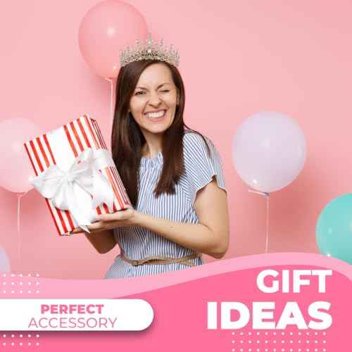 Birthday Tiara Crown with Sash for Women, Headband Hair Accessories for Wedding Party Costume