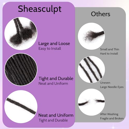 Loc Extensions Human Hair 0.4cm&0.6 cm&0.8cm width 4-18inch 10, 20, 40, 100 strands 100% Human Hair Locs Extensions for Men Women Natural Dreadlocks Can Be Dyed Bleached Curled 0.4cm 8inch 60 Strands