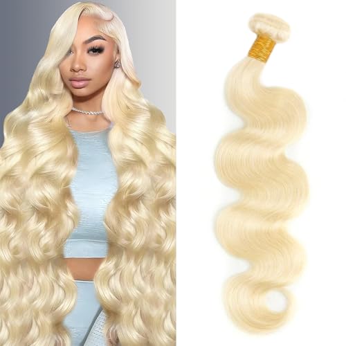 613 Bundles Blonde Bundles Human Hair 32 Inch 613 Body Wave bundles 100% Unprocessed 12A Grade Brazilian Virgin Hair Bundles 1 Bundle Human Hair 613 Blonde Bundle Human Hair Extensions for Women