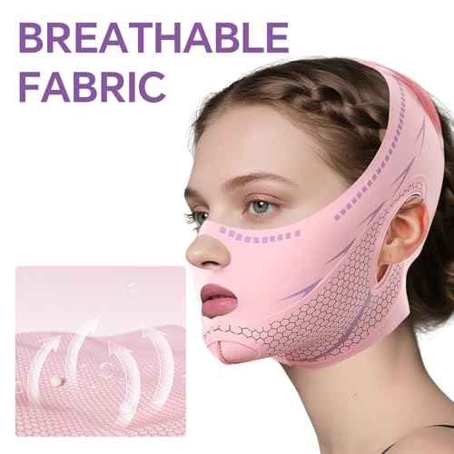 V Line Lifting Mask Chin Strap for Sleeping, V Line Mask, Face Lift Prevent Sagging,Double Chin Reducer,Jawline Shaper,All-Around Coverage, Wrapping and Shaping More Comprehensively.