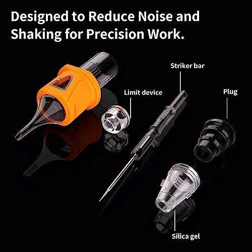 BIGWASP Energy 3RL - 20Pcs 1003RL Tattoo Cartridge Needles with Finger Ledge, #10 Bugpin 3 Round Liner for Rotary Tattoo Machines