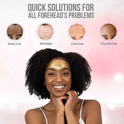 MISS SPA Forehead Wrinkle Patches, Hydrating Smoothing Forehead Mask, No-Tox Anti-Aging Wrinkle Patches, Fine Lines Serum Hydrogel Forehead Patch, Hydrate Skin and Smooth Fine Lines, 4 Patches