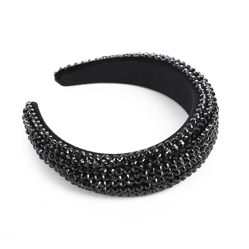 Baroque Sparkling Rhinestone Hair Band - 3cm Wide