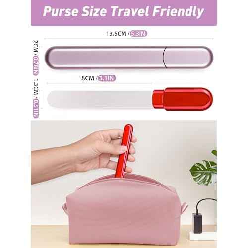 2 Packs Glass Nail Buffers with Case for Natural Nails, Glass Nail Files Shaping Nano Nail Shiners Crystal Polisher Manicure Tools Shine for Home Salon Use Stocking Stuffers for Women Christmas Gift