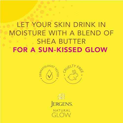Jergens Natural Glow In Shower Lotion, Self Tanner for Medium to Deep Skin Tone, Sunless Tanning Wet Skin Lotion for Gradual, Flawless Color, 7.5 Ounce (Packaging May Vary)