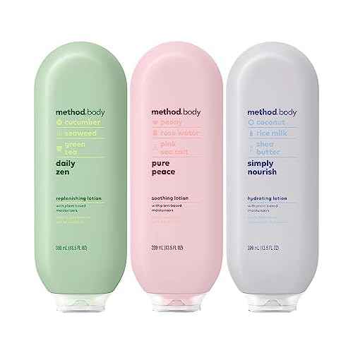 Method Daily Lotion, Daily Zen, Pure Peace, Simply Nourish, 13.5 Fl Oz Each (Variety Pack)
