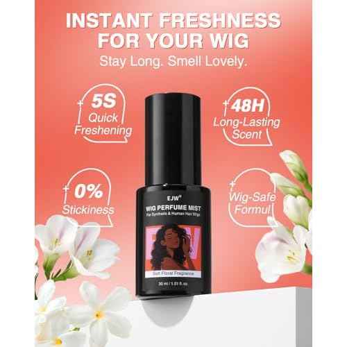 EJW Wig Perfume Mist ? Refreshing Hair Fragrance for Synthetic & Human Hair Wigs ? Odor Neutralizing, Softening & Shine-Enhancing ? 3.38 fl. oz