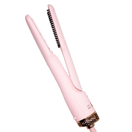 FoxyBae Wet-to-Slay 2-in-1 Hot Air Styler - Ceramic Dryer & Straightener - Fast Styling - Boar Hair Bristles - Ionic & Tourmaline Tech - Anti-Frizz & Less Heat Damage - 98°F - 257°F Temp (Blush)