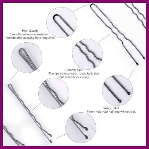 120PCS Elastic Hair Net Set for Food Service Workers 20pcs 24inch Invisible Hair Nets for Men Women Buns,50pcs U-Shaped Hair Pins 50pcs Bobby Pins for Bun Maker, 24inch,Black